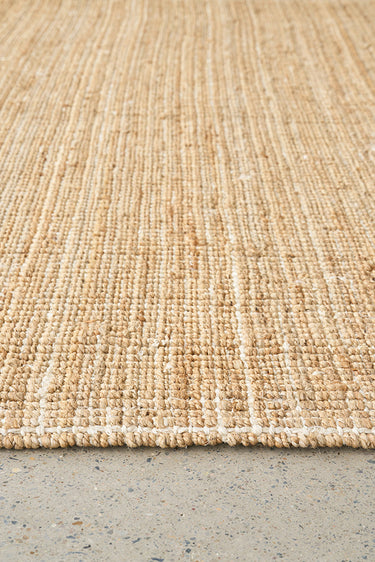 Marlo Natural Jute Modern Hand Loomed Pebble Pattern Rectangle Rug